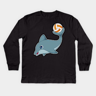 Dolphin Volleyball player Volleyball Kids Long Sleeve T-Shirt